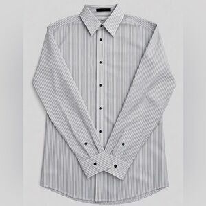 Protocol Classic Gray Striped Men's Shirt